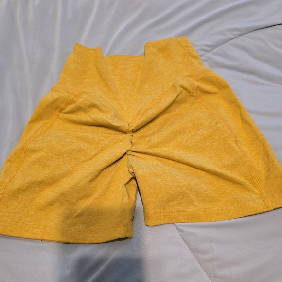 Women's Yellow Tiny Waist Bombshell Shorts - Picture 2 of 2